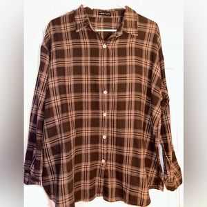 Brown Button Up Flannel